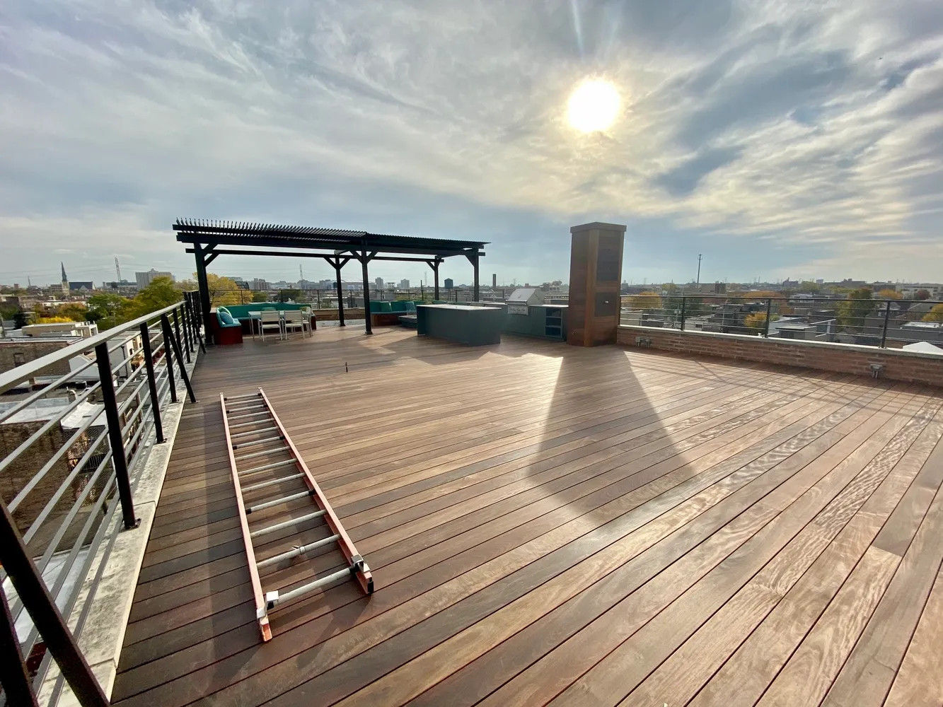 Roof decks nearby, perfect for urban outdoor spaces